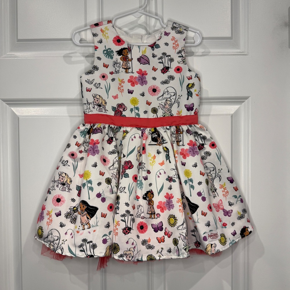 Disney Princess Floral Dress Girls Size 3 Moana Belle Aurora